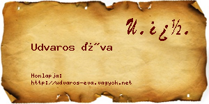 Udvaros Éva névjegykártya